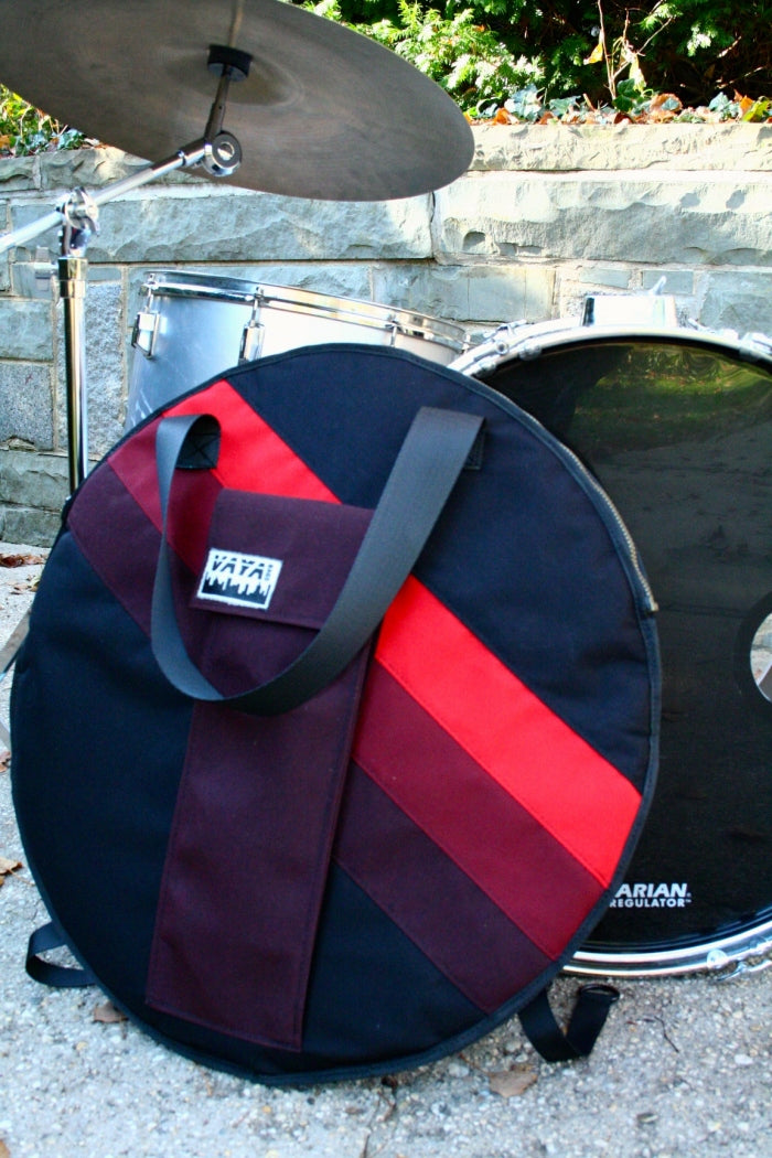 Red Striped Cymbal Bag/Backpack