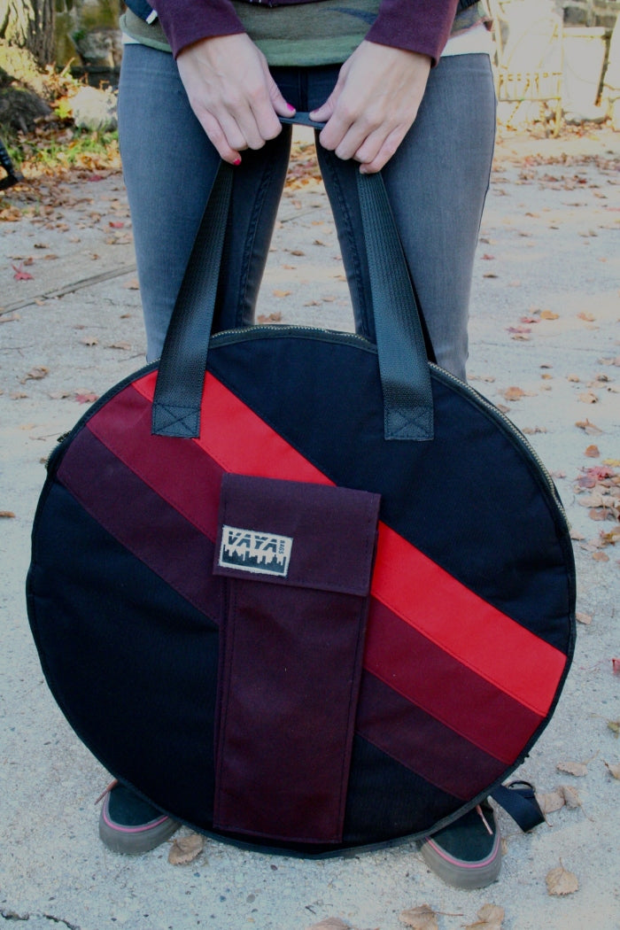 Red Striped Cymbal Bag/Backpack