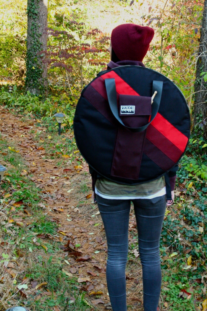 Red Striped Cymbal Bag/Backpack
