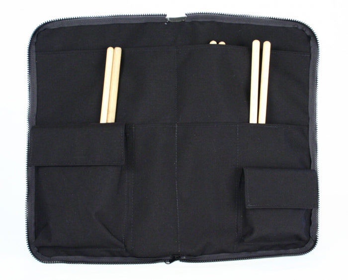 TWEED AND BROWN STRIPED STICK BAG