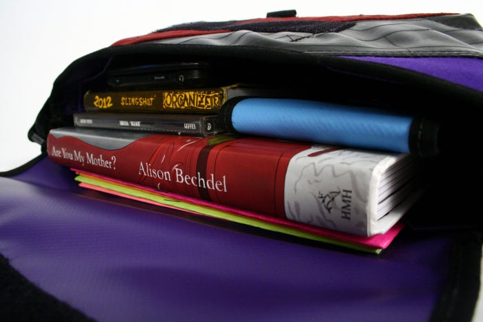PURPLE STRIPED PURSE
