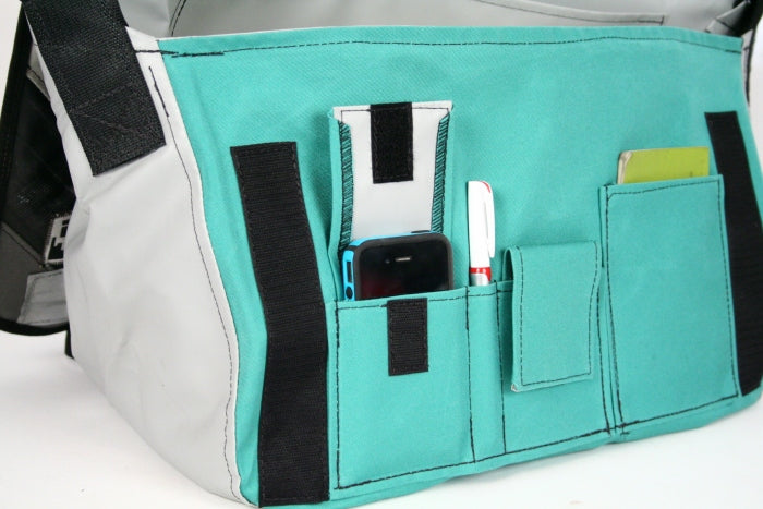 HINT OF AQUA MESSENGER BAG