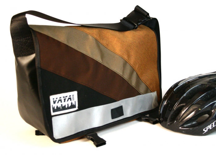 BROWN SUNBURST MESSENGER BAG