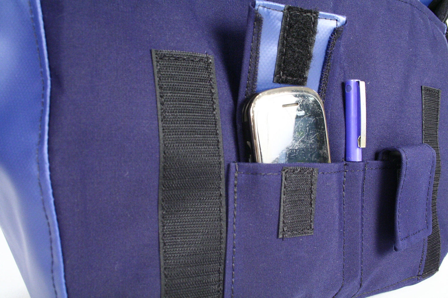 Medi Shades of Blue Canvas Messenger Bag