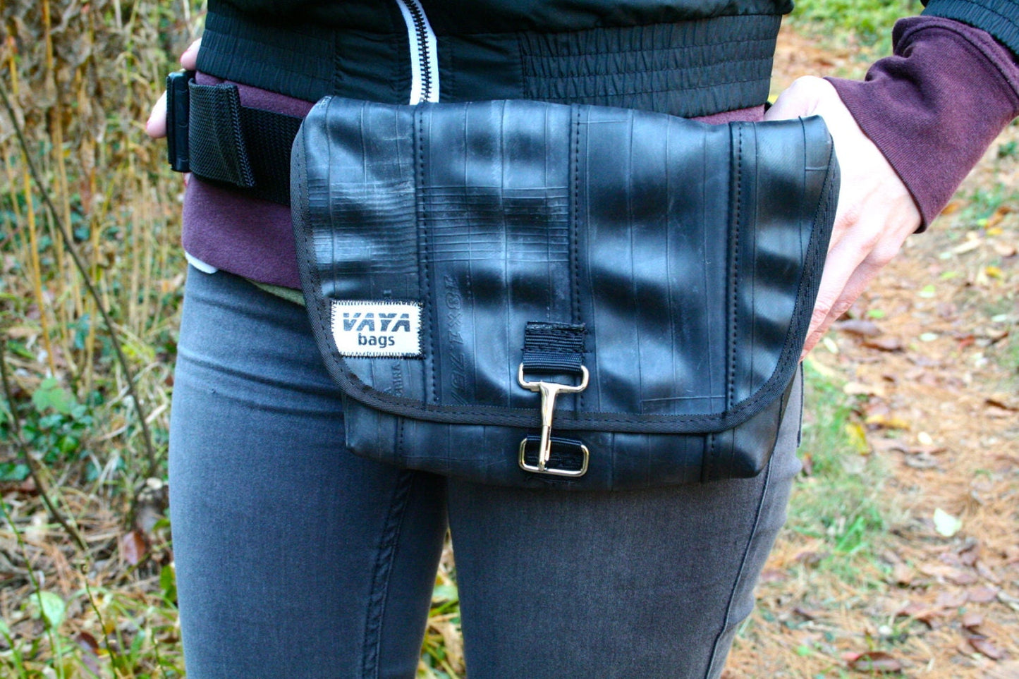 Recycled Bike Tube Hip Pouch