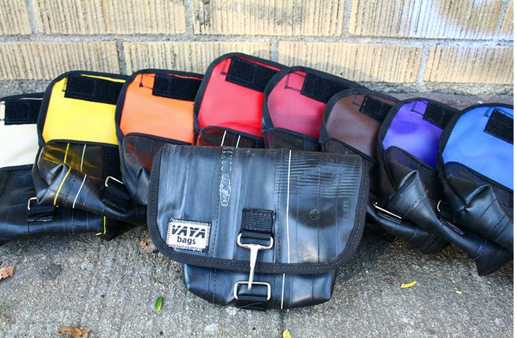 Recycled Bike Tube Hip Pouch
