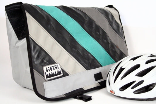 HINT OF AQUA MESSENGER BAG