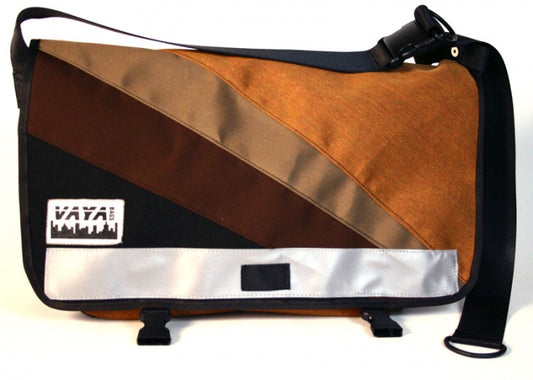 BROWN SUNBURST MESSENGER BAG